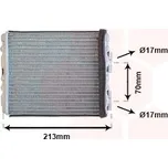 Výměník tepla, vnitřní vytápění VAN WEZEL 13006226