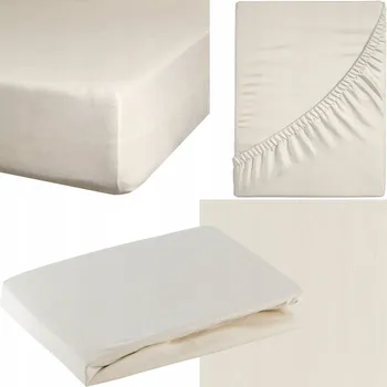 Prostěradlo Prostěradlo s gumou jersey 200 x 220 cm béžové