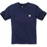 Tričko s krátkým rukávem Carhartt K87 Pocket T-Shirt S navy