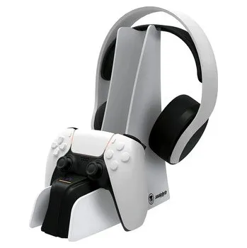 SNAKEBYTE PS5 Dual Charge 5 & Headset Stand white