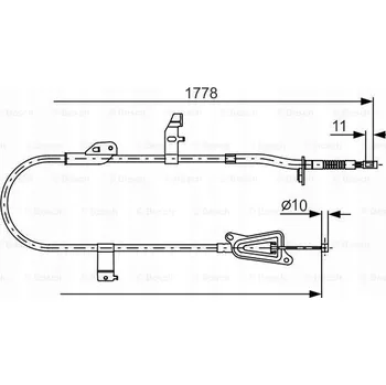 Lanko parkovací brzdy Bosch 1 987 482 304 Lanko ruční brzdy