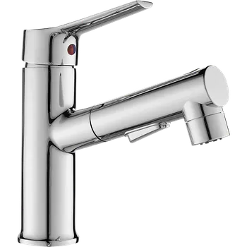 Vodovodní baterie Kuchinox Umyvadlová baterie&nbsp;Fonte s výsuvnou sprškou - BQT_029D, chrom