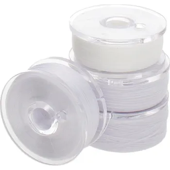 Korálek Nyline - sada 4ks nylonových nití bílá barva