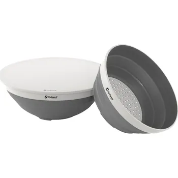 Talíř Sada misek a cedníku Outwell Collaps Bowl & Colander Set Barva: šedá
