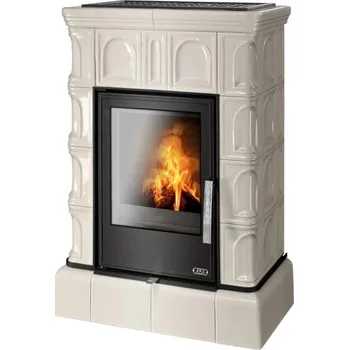 Krbová kamna Kachlová kamna ABX Britania s výměníkem, kachlový sokl perle