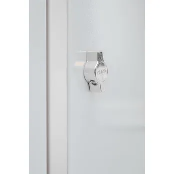 Šatní skříň Kovová šatní skříň Trestles SS2M 1800x600x500 mm, 2 oddíly, šedé dveře Typ zámku: otočný, Podnož: bez