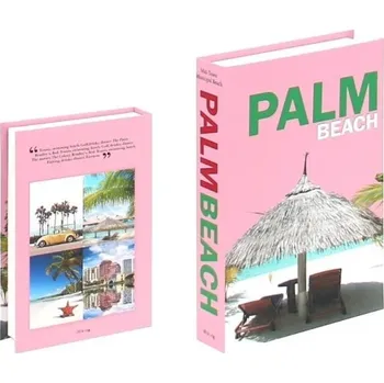 Falešná kniha PALM BEACH dekorace s motivem pláže, neotevíratelná