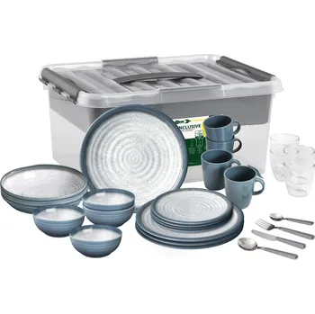 Outdoor vaření Sada nádobí Brunner Tuscany All Inclusive VIP Barva: bílá/modrá