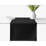 Běhoun na stůl 100% bavlněné plátno - černý 50x140 cm