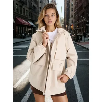 Sinsay - Parka bunda s kapucí a kapsami z twillu - béžová - 543FH-02X - 543FH-02X-XXL