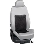 Autopotahy Volkswagen TRANSPORTER T5 / od r.2003->, 9 Míst, KOŽENKA > K0009 (K0009 / Šedý koženkový bok)