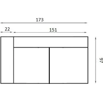 Sedací souprava IRIS 3/FB - L kůže