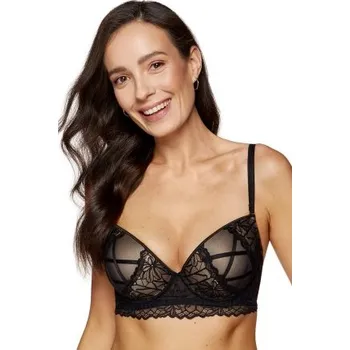 Podprsenka Push-up podprsenka Gorteks Chica - termicky formovaný košíček Černá 75D