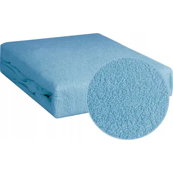 Prostěradlo Prostěradlo s gumou froté 180x200+30 cm modré světle modrá