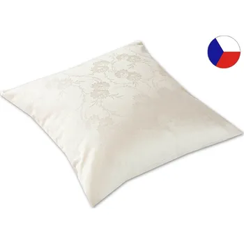 Povlak na polštářek Damaškový povlak na polštář 40x40 EXCELLENT GEON Květinky smetanové