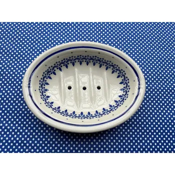 Mýdlenka Volně stojící Mýdlenka Ceramika Artystyczna Bolesławiec, modrá, vícebarevná, keramická