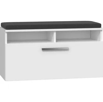 Botník Botník s sedátkem TopEshop 85 x 46 x 35 cm bílý