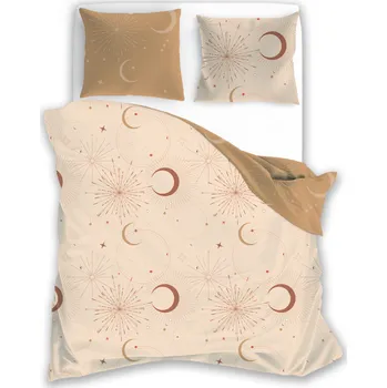 Povlečení Bavlněné saténové povlečení Boho 010 140x200 cm + 70x90 cm meruňkové