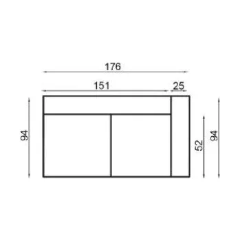 Sedací souprava BALTIKA 3/FB - P kůže