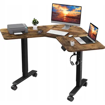 Rohový psací stůl Triadyn WorkBase 1206L s elektrickým nastavením výšky, 120x120 cm