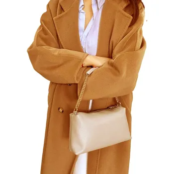 Elegantní kožená kabelka přes rameno 6570 béžová, MAXFLY