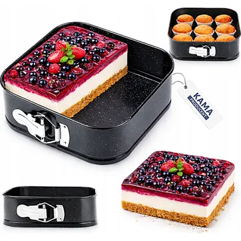 Nádoba na pečení CUKRÁŘSKÁ FORMA NA PEČENÍ KOVOVÁ S VYJÍMATELNÝM DNEM 20x20 FORMA NA DORT