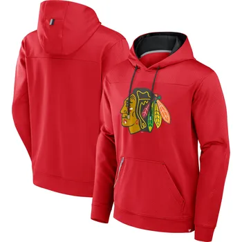 Pánská mikina Fanatics Pánská mikina Chicago Blackhawks NHL Defender Pullover Hoodie Velikost: 3XL
