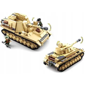 ostatní stavebnice Stavebnice německý tank M38 z druhé světové války 2v1 Sluban B0693