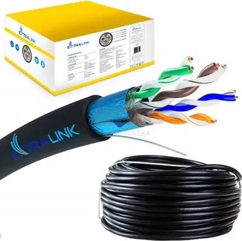 Síťový kabel Kabel kroucená dvojlinka Extralink F/UTP kat. 5e 100 m