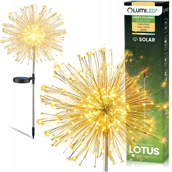 Venkovní osvětlení Solární lampa zapichovací Lumiled stříbrná 90 cm 2 ks