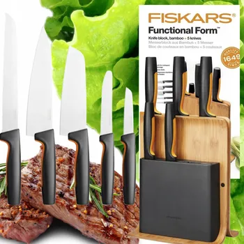 Kuchyňský nůž Sada nožů v bloku Fiskars Functional Form 5 ks
