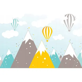 Fototapeta Fototapeta pro děti HORY OBLÁČKY BALÓNKY 368x254