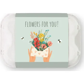 Úložný box Blossombs Dárková sada semínek divokých květin Egg Box Flowers for you –&nbsp;6&nbsp;ks