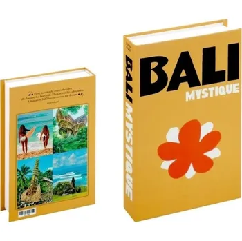 Falešná kniha BALI MYSTIQUE dekorace s tropickým motivem, neotevíratelná