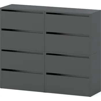 Botník Botník Stiv-Meble 120 x 100 x 36 cm, odstíny šedé