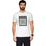 Pánské tričko s geometrickým potiskem bílé Ombre V2 OM-TSPT-0260 Tričko XL