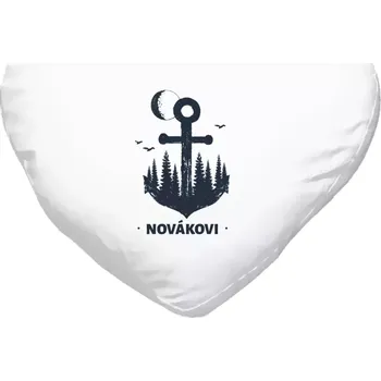 Polštář Polštář pro milovníky lesa - Kotva - bílý 40 x 35 cm