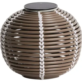 Venkovní osvětlení Kave Home Hnědá zahradní solární lampa Garoina Ø 28 cm