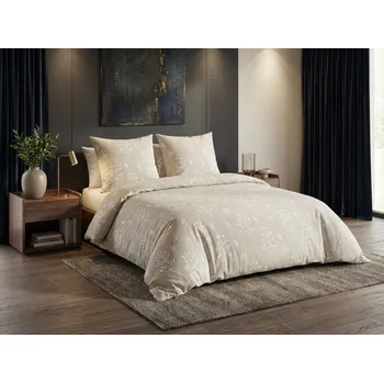 Povlečení Bavlněné povlečení FARAH béžové Rozměr povlečení: 80 x 80 cm | 135 x 200 cm