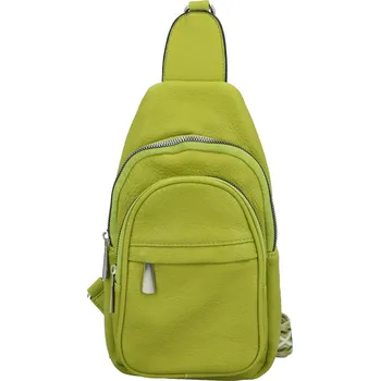 Městský batoh Trendy dámský koženkový batůžek Adyan, zelenožlutý