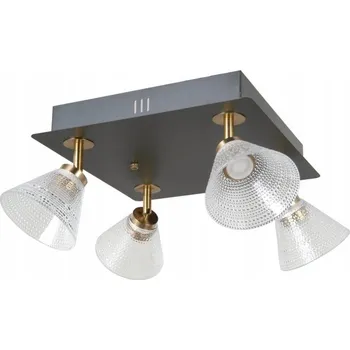 Stropní reflektor čtvercový Italux černý