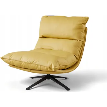 Křeslo Moderní relaxační křeslo valdris z ekologické kůže Žluté
