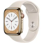 Apple Watch Series 8 45mm Cellular, Steel Case Zlaté použitý kat. B