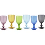 Sada barevných sklenic na víno Excelsa 6 ks