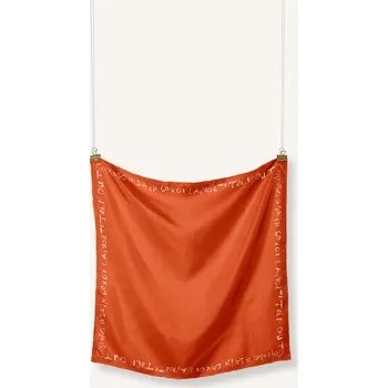 Šála Šátek SKFK Hizkiak 0R3 oranžový s nápisy Velikost: Univerzální
