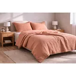 Mušelínové povlečení oranžově lososová 140x200 + 70x90 cm