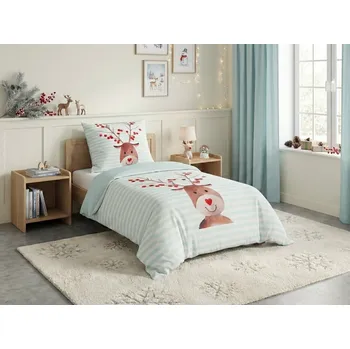 Povlečení Dětské bavlněné povlečení FYNN FROST světle modré Rozměr povlečení: 80 x 80 cm | 135 x 200 cm, polštář 80 x 80 cm, peřinka 135 x 200 cm, gramáž