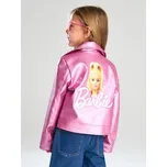 Sinsay - Lesklá ramoneska s potiskem na zádech Barbie - růžová - 390GT-30X - 390GT-30X-110