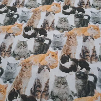 Pro útulný domov bavlněná látka KOČKY