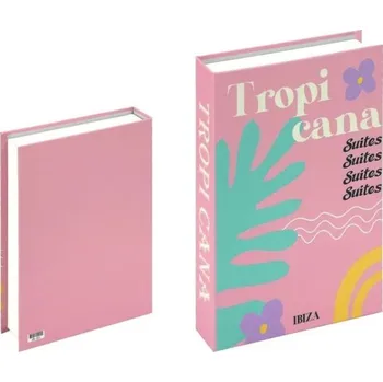 Falešná kniha Tropicana Suites dekorace s květinovým motivem, neotevíratelná